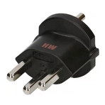 Schuko 3-polig schwarz, Typ 23 Aufsteck-Stecker
